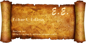 Eckert Edina névjegykártya